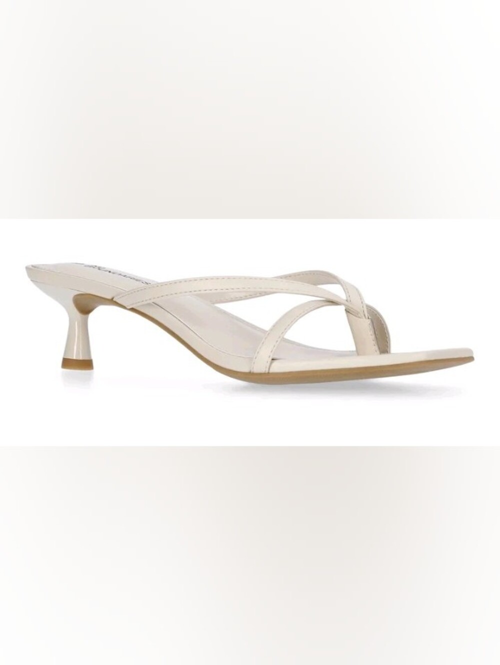 Women's No Boundaries Kitten Heel Sandals    Various Sizes   Color  Bone   NWT